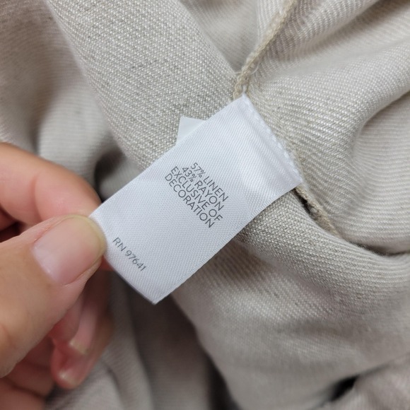 J Jill Pants‎ Womens Medium Petite Linen Blend Cropped Embroidered Hem WTP24882 - Picture 11 of 16